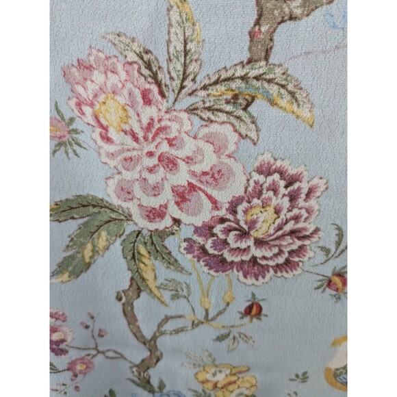 H&M GP&J Baker Collab Top Womens sz 8 Floral Bird Blouse Mint Blue Cottagecore - Picture 5 of 14